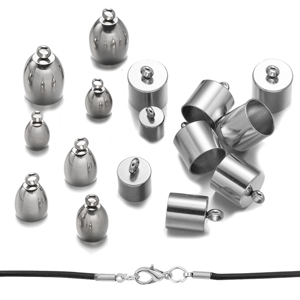 Crimp Bead Tube - 20pcs Tube End Caps Stainless Steel