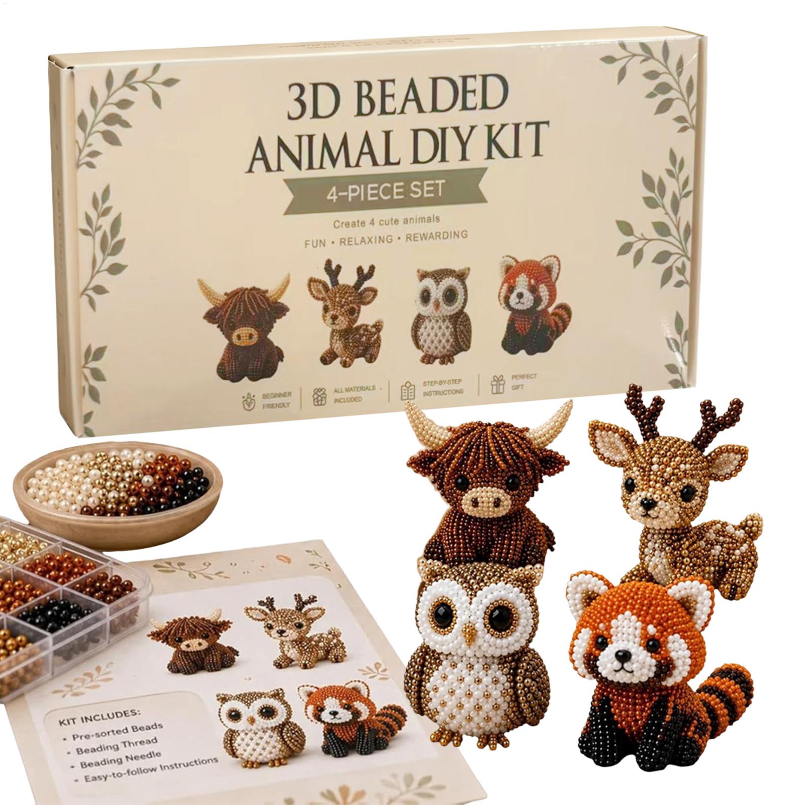 Jewelry Making Kits For Kids - DIY 3D Beaded Animal Kit Handmade