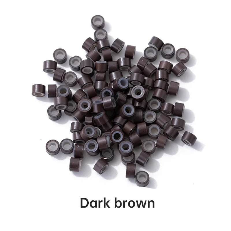 Crimp Bead Tube - 250 Pcs Micro Silicone Lined Rings/Links/Beads