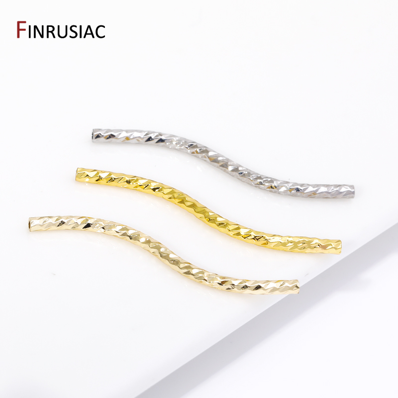 Crimp Bead Tube - 14/18K Gold Plated Brass 20/30mm Long