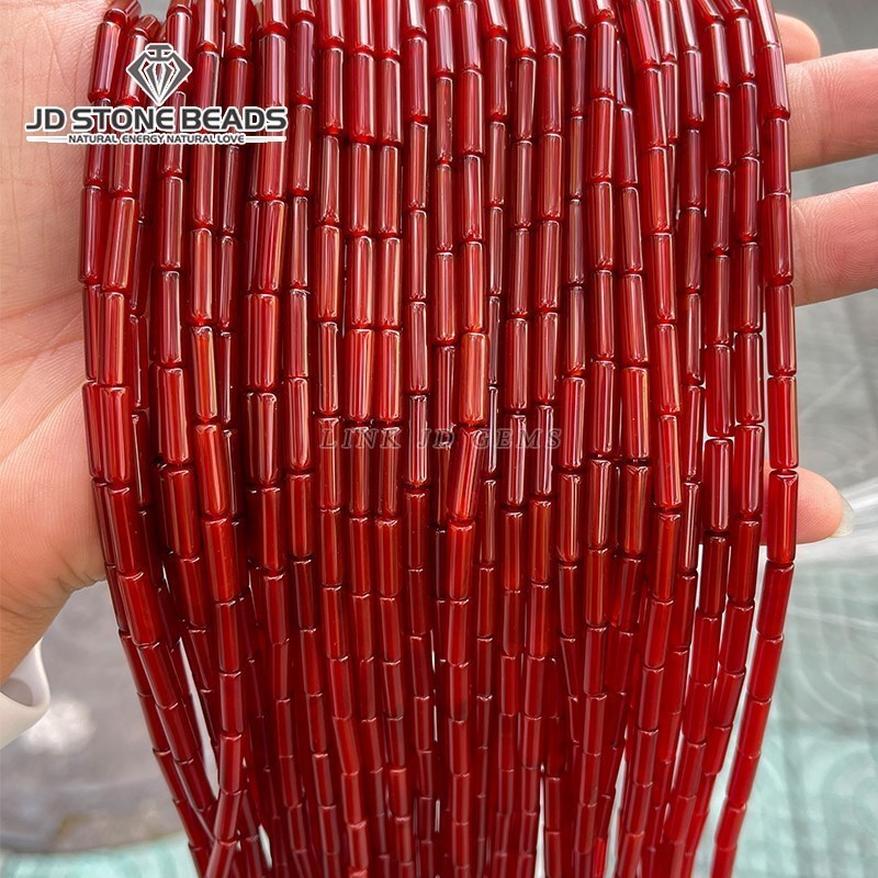 Crimp Bead Tube - 4*13Mm Mã Não Tự Nhiên Đá