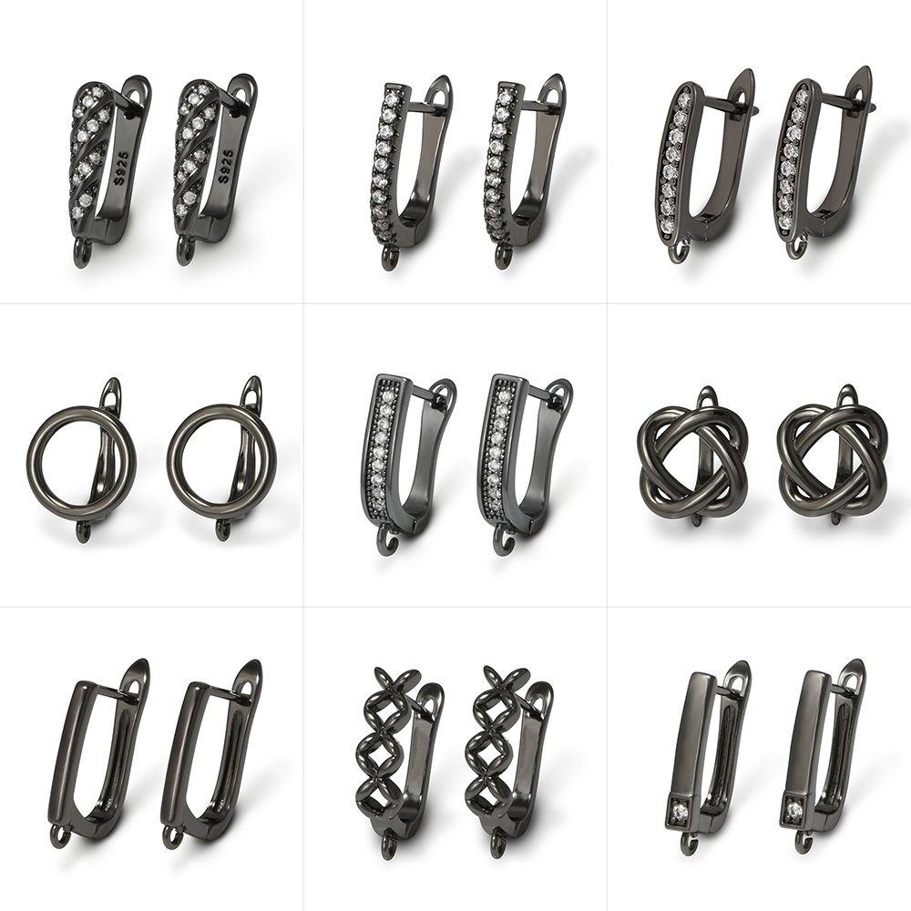 Jewelry Making Essentials - YANASI 1 Pair Gun Black Brass