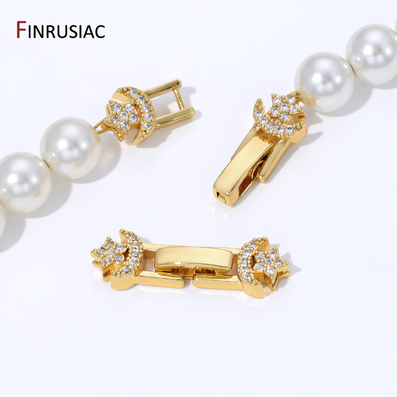 Jewelry Making Metal Supplies - 18K Gold Plated Brass Pearl Clasp