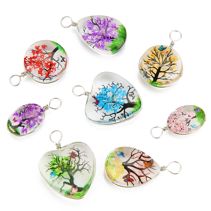 Jewelry Making Beginners - 5pcs Colorful Tree Crystal Glass Earring