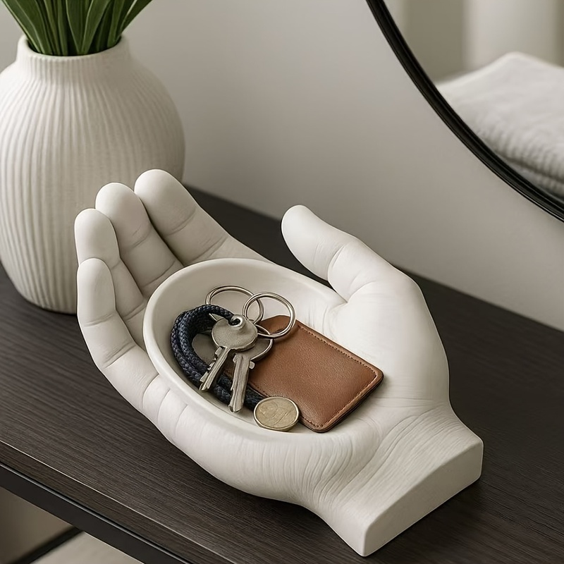 Jewelry Making Desk - Open-Palm Debris Storage Tray, Hand-Shaped Decorative