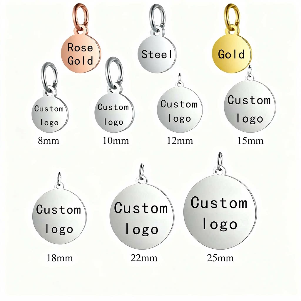 Making Custom Jewelry - 30pcs Custom Stainless Steel Logo Branding