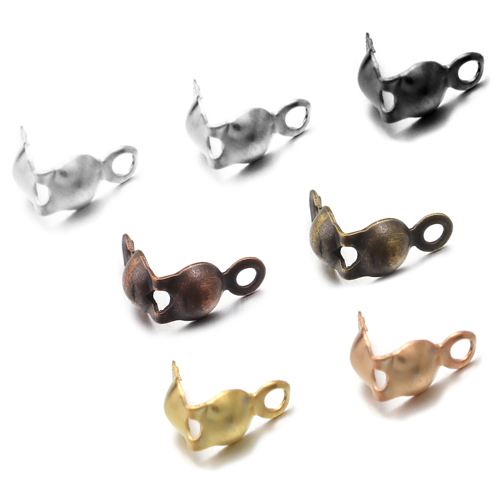 Jewelry Making Knots For Clasps - 200pcs/lot Metal End Crimps Beads Connector
