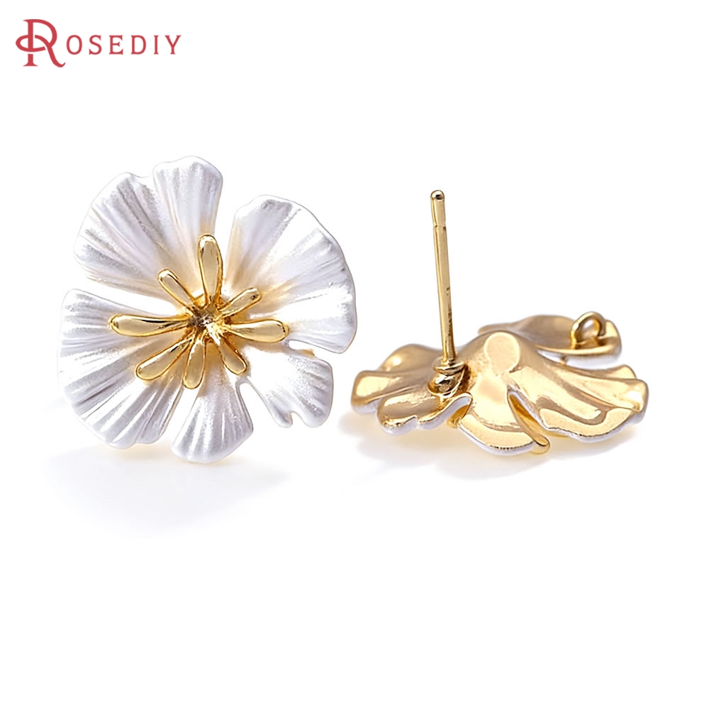 18K Gold Color Brass Flower St - đánh giá và giá Jewelry Making Metal