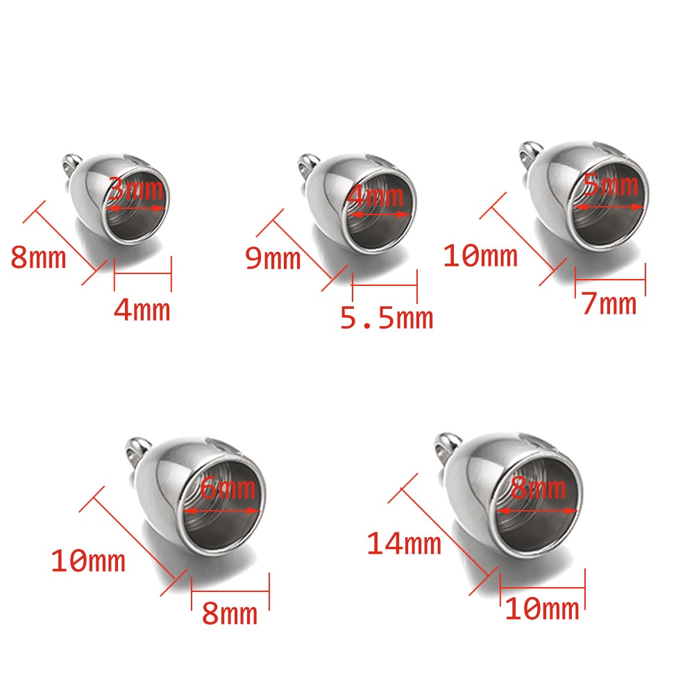 20pcs Tube End Caps Stainless  - đánh giá và giá Crimp Bead Tube