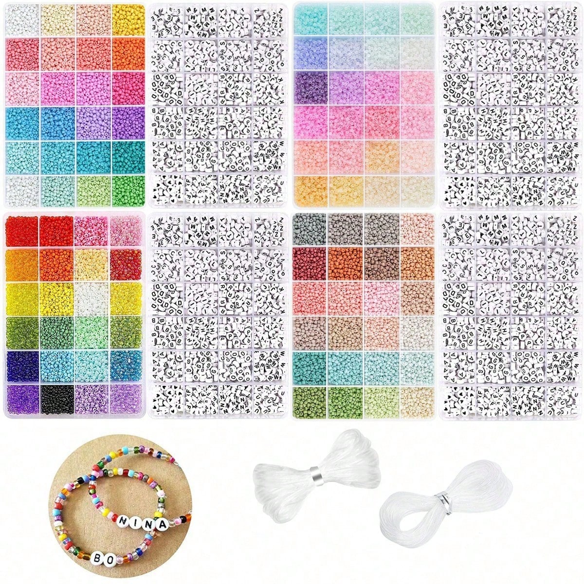 5760pcs 24 Grid Box 3mm Seed B - đánh giá và giá Jewelry Making Kits For Kids
