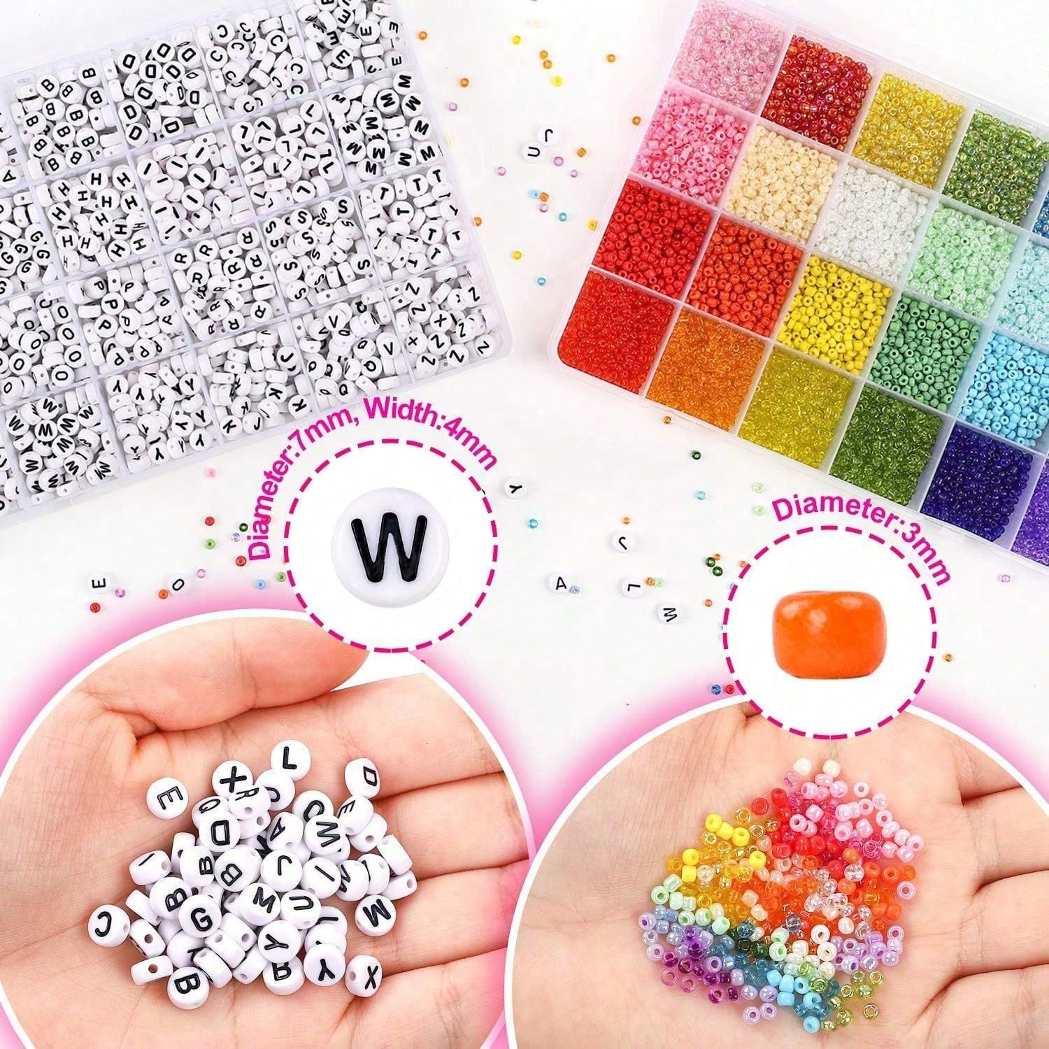 5760pcs 24 Grid Box 3mm Seed B - đánh giá và giá Jewelry Making Kits For Kids