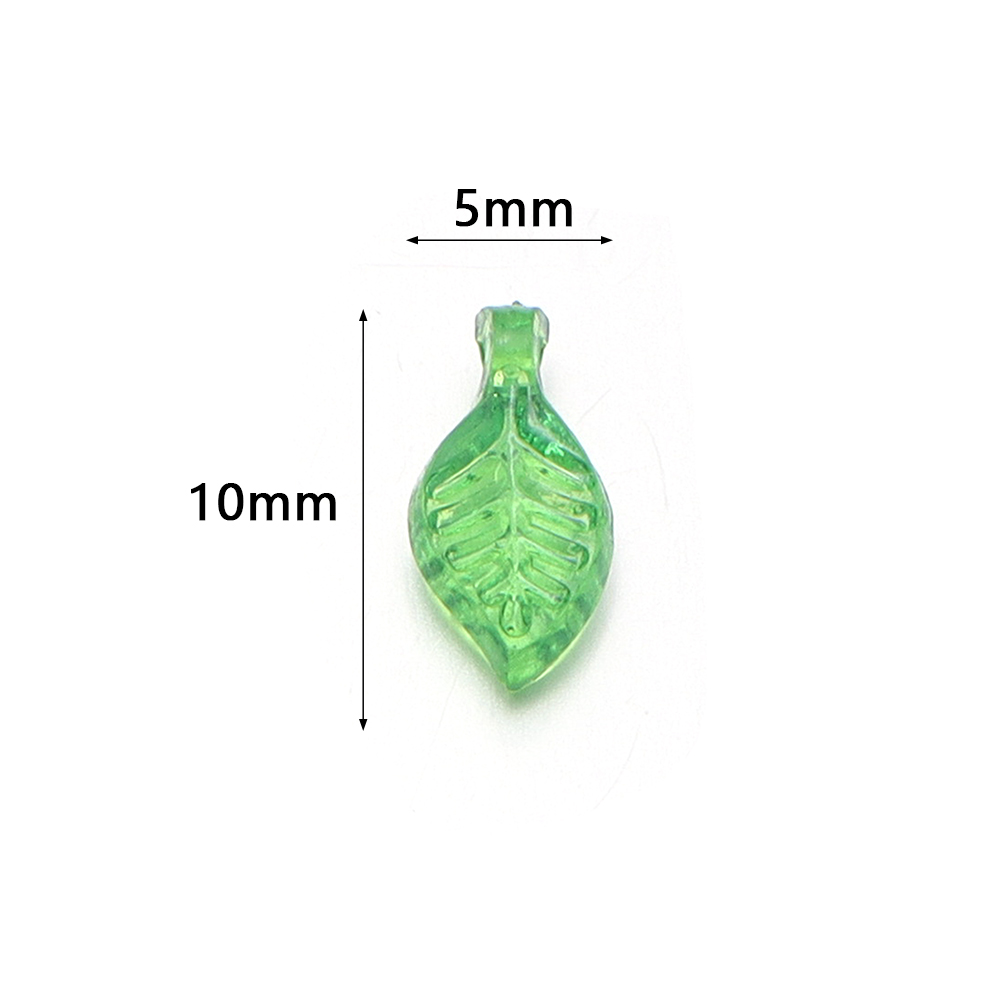 200pcs/lot Green Leaves Glass  - đánh giá và giá Jewelry Making Beginners