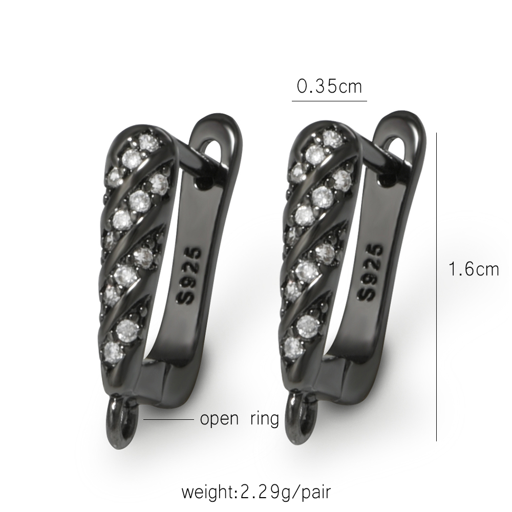 YANASI 1 Pair Gun Black  Brass - đánh giá và giá Jewelry Making Essentials