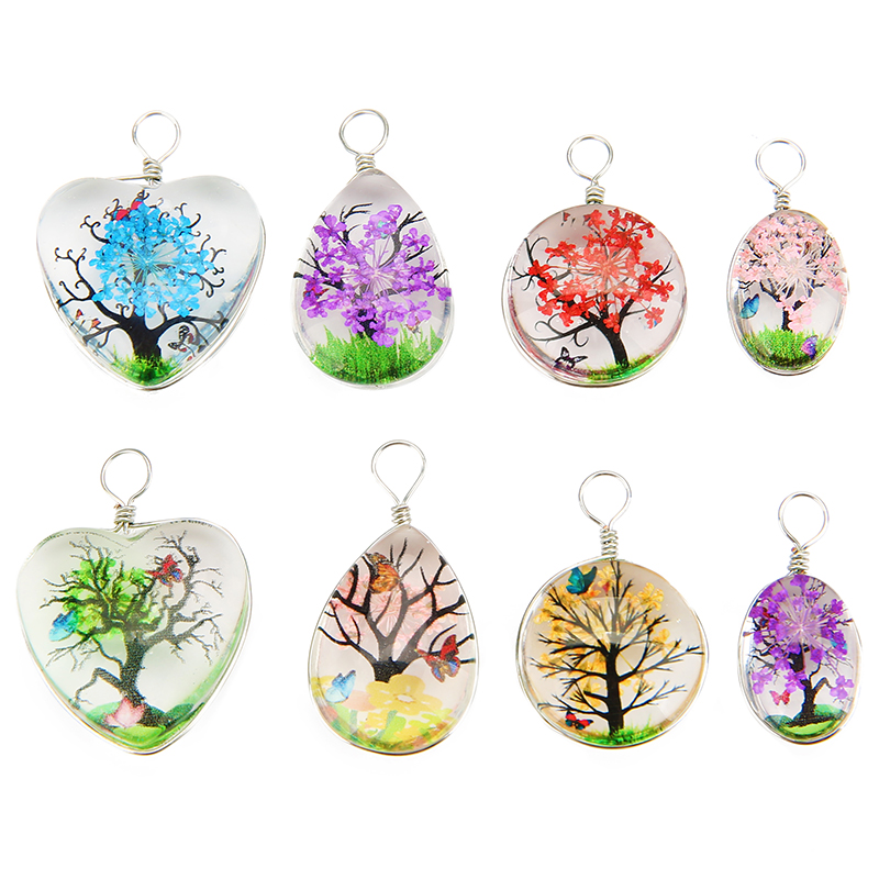 5pcs Colorful Tree Crystal Gla - đánh giá và giá Jewelry Making Beginners