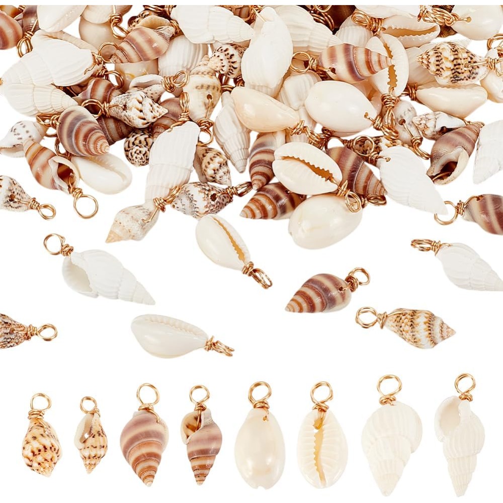 100pcs 4 Styles Natural Shell  - đánh giá và giá Jewelry Making Beginners