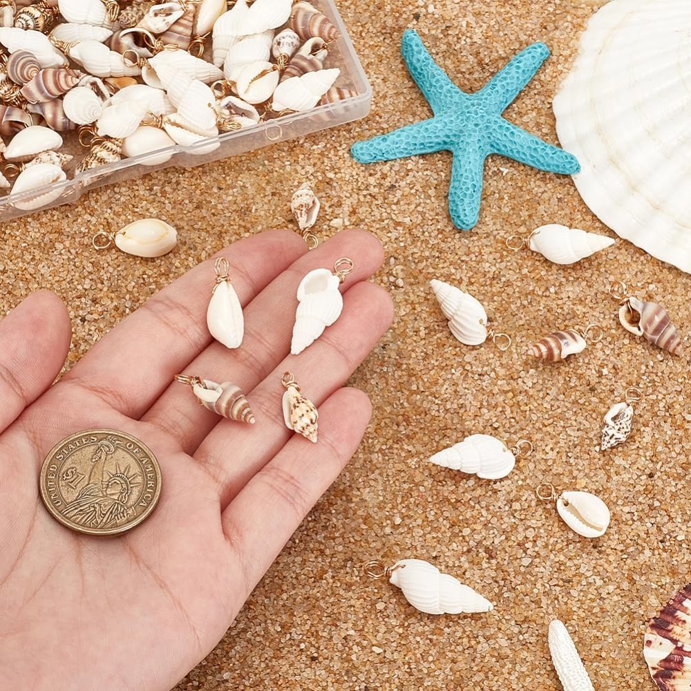 100pcs 4 Styles Natural Shell  - đánh giá và giá Jewelry Making Beginners