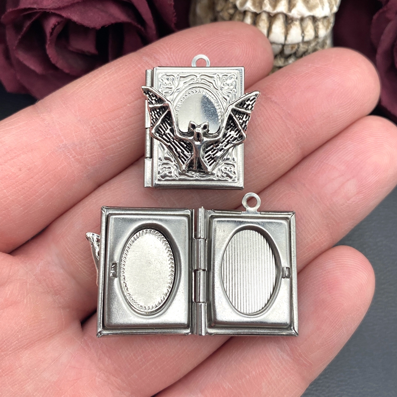 2pcs 27*22mm Bat Book Locket C - đánh giá và giá Jewelry Making Guide Book