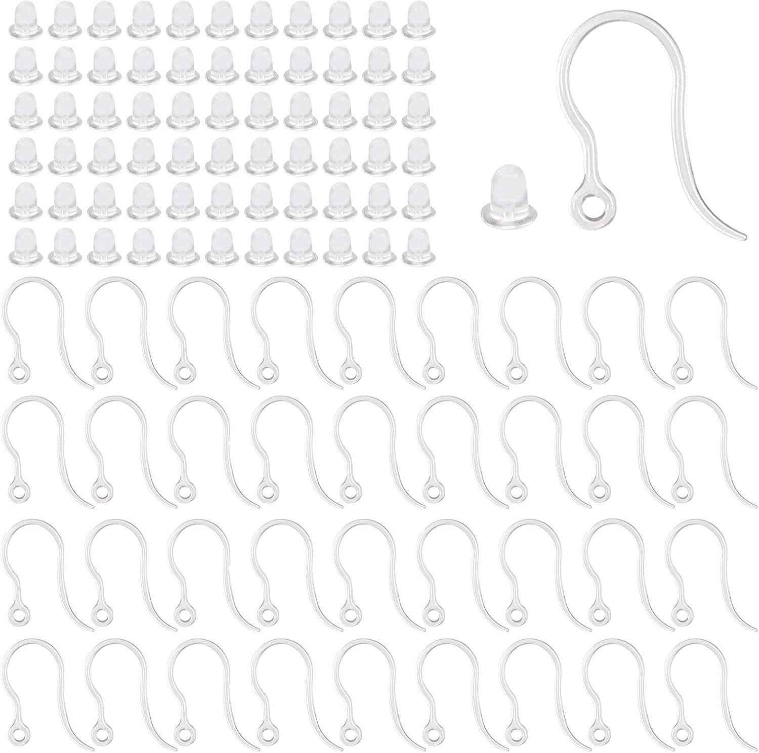 40pcs Clear Plastic Earring Ho - đánh giá và giá Jewelry Making Essentials