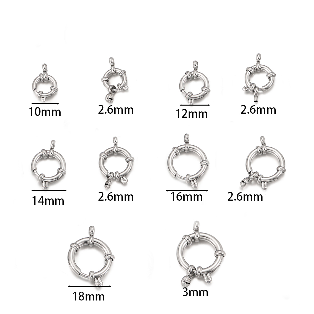 2pcs Stainless Steel Round Spr - đánh giá và giá Jewelry Making Metal Supplies