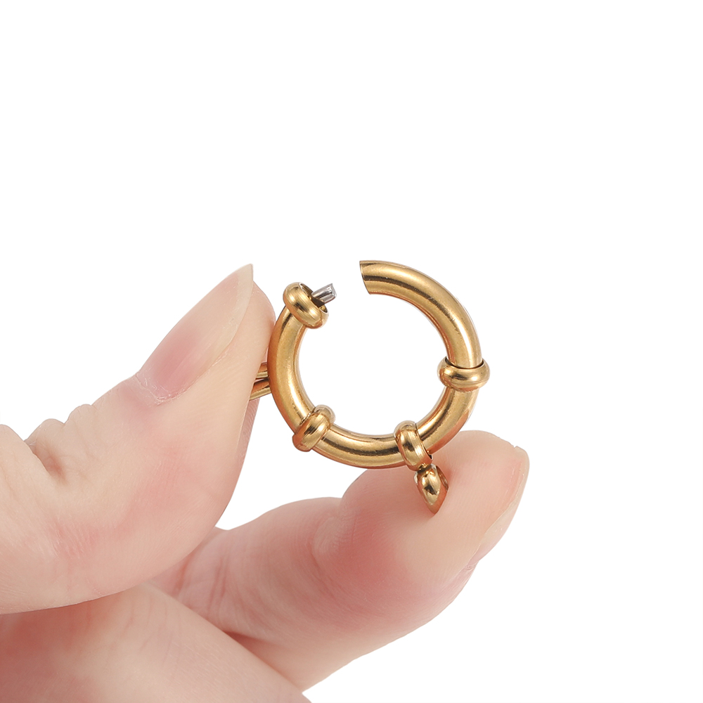 2pcs Stainless Steel Round Spr - đánh giá và giá Jewelry Making Metal Supplies