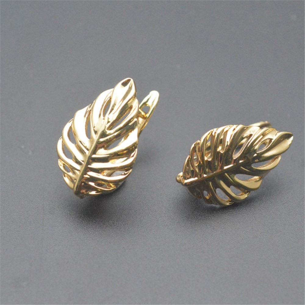 1/2Pcs 18K Gold Plated Brass L - đánh giá và giá Jewelry Making Hoops