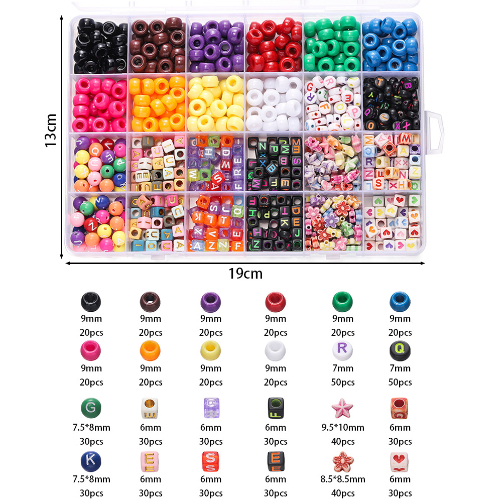 1 Box Colorful Acrylic Pony Be - đánh giá và giá Jewelry Making Beginners